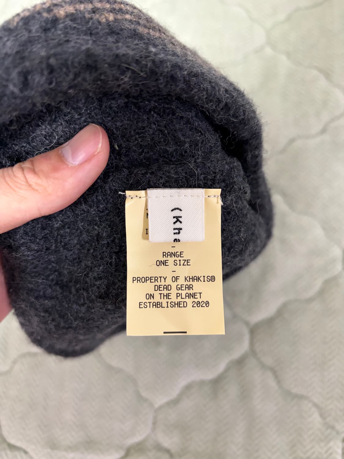 [F]25fw 카키스 니트햇 비니 차콜 상품이미지2