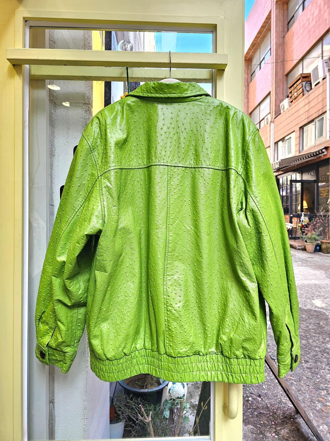 Via Blue via Couture 라임 타조st 레더 블루종 상품이미지5