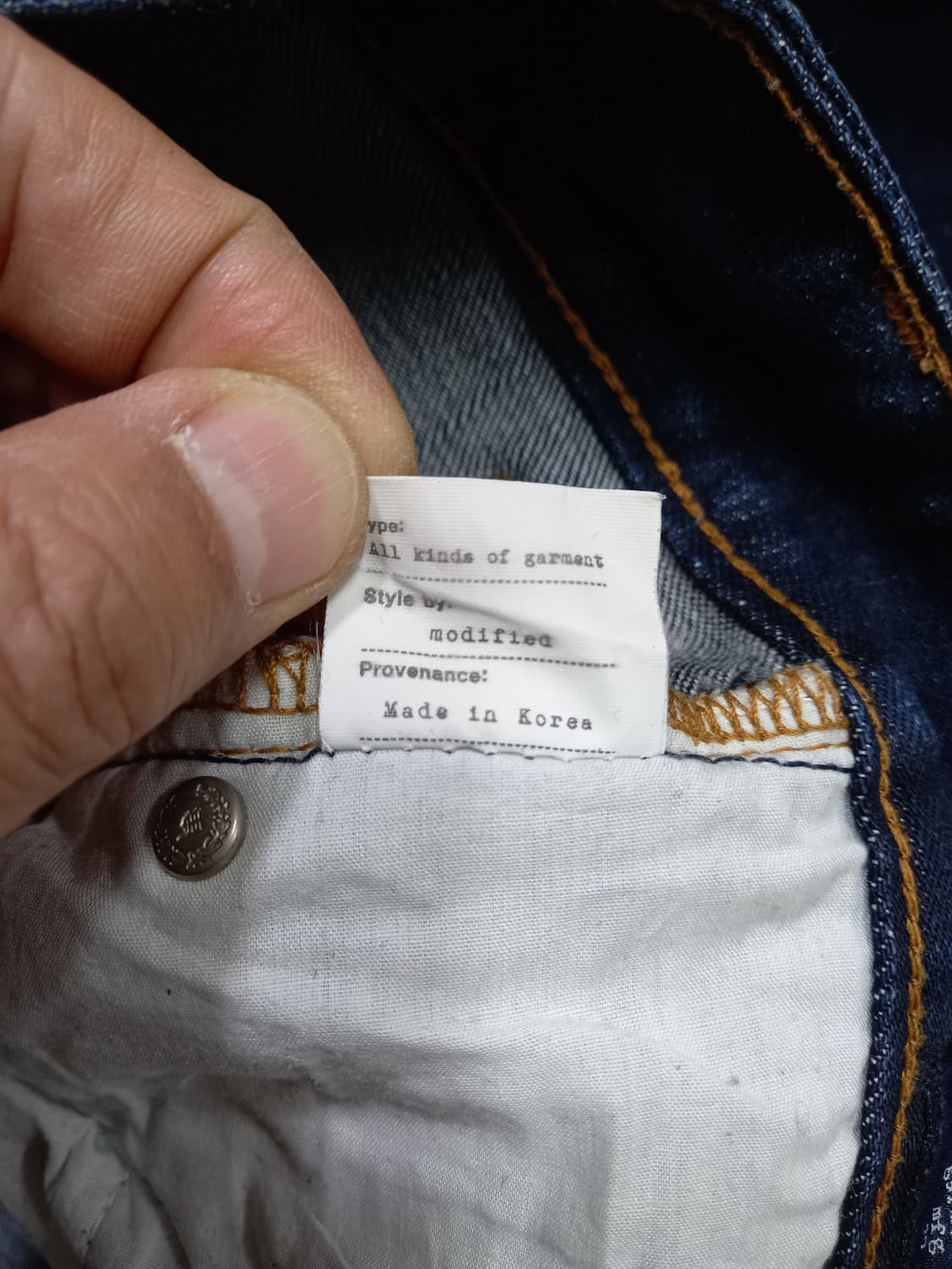 30 MODIFIED Kor 워싱 스판 슬림일자진 진청 30-163 상품이미지10