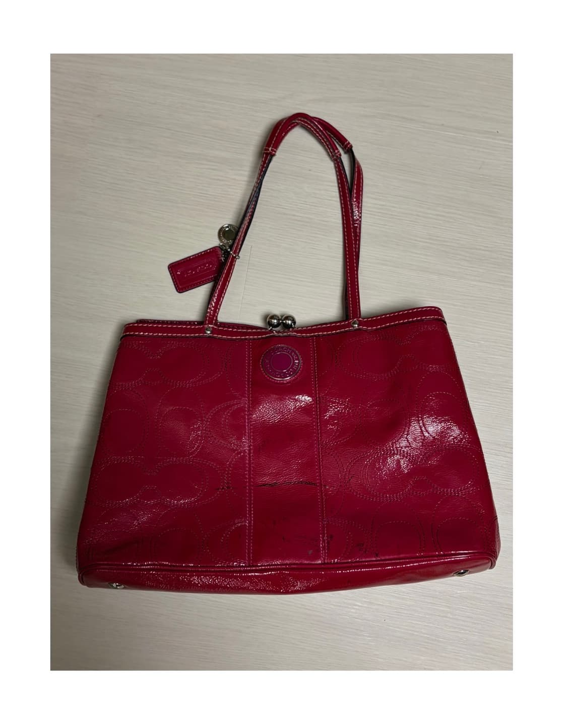 코치 시그니처 스티치 레더 숄더백 상품이미지1