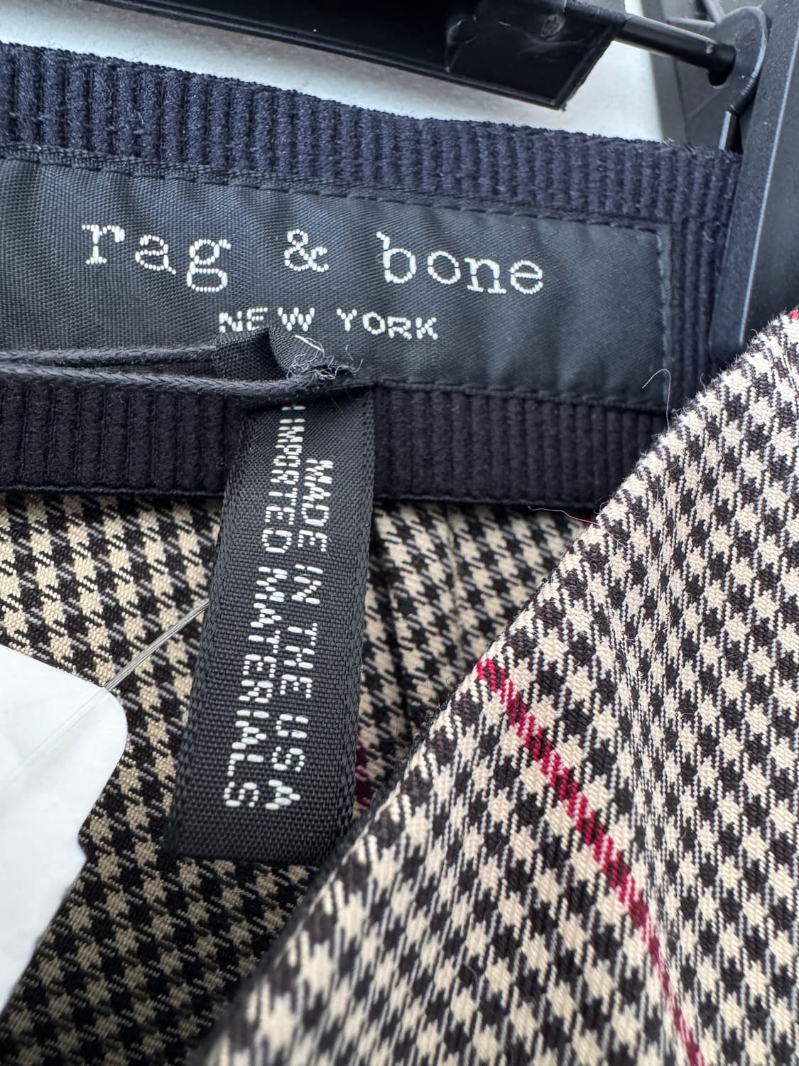 텍있는 새상품 얇은 여름 Rag & Bone 체크 패턴 팬츠00(44사이 상품이미지3