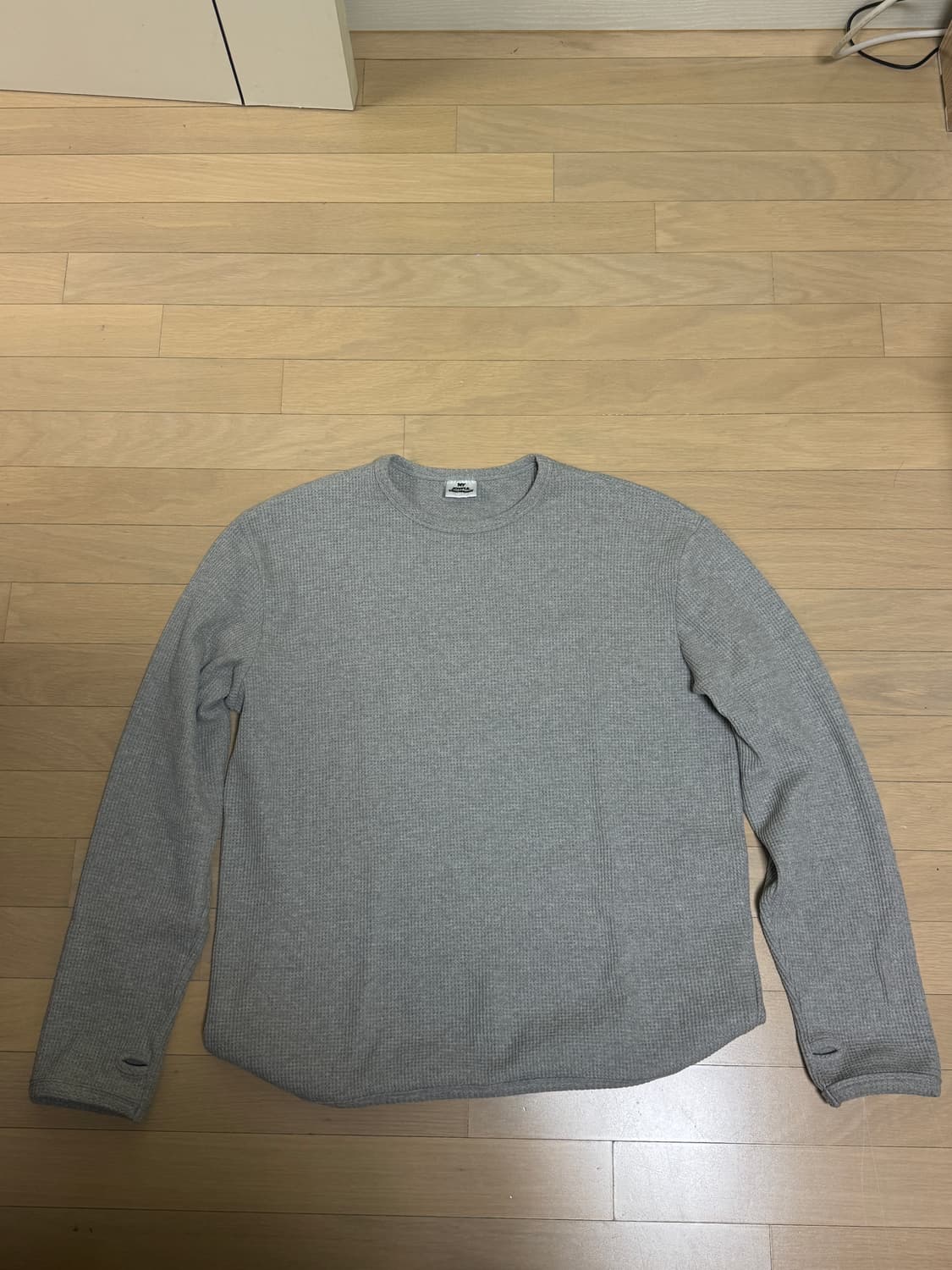 MJD 와플 핑거홀 롱슬리브 그레이 L사이즈 상품이미지4