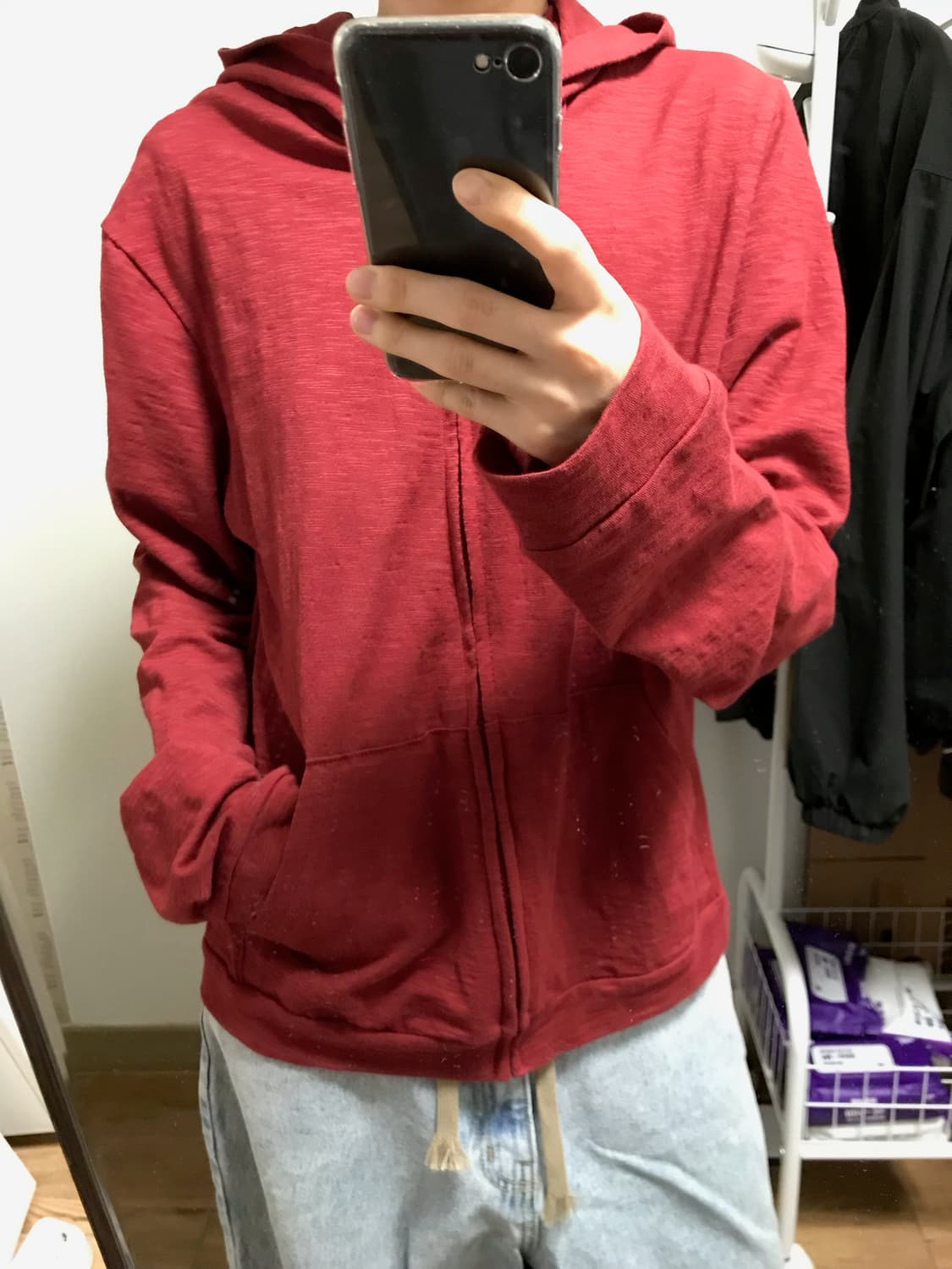 레드 후드집업 상품이미지1