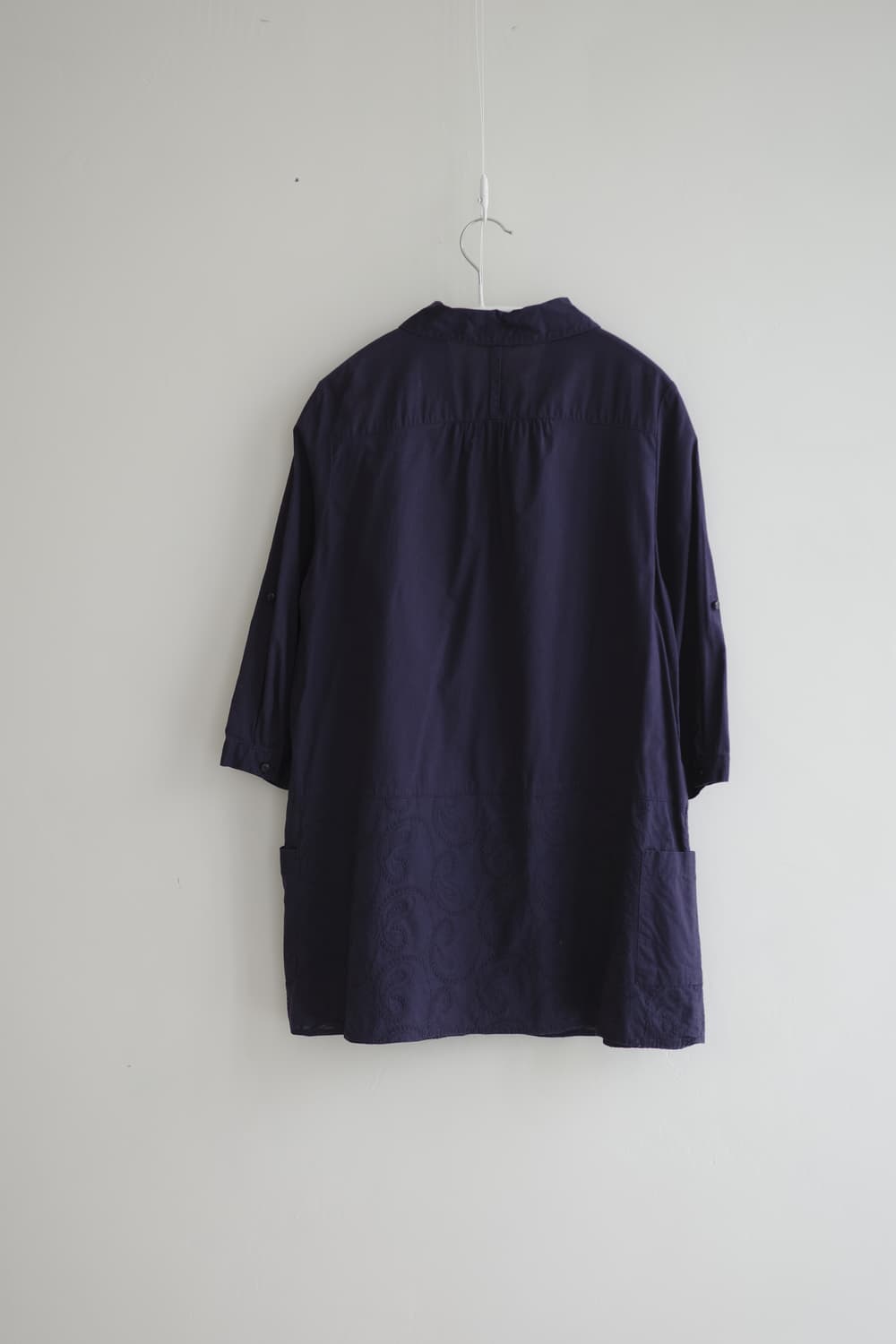 persodea 둥근카라 네이비 다수 셔츠 상품이미지5