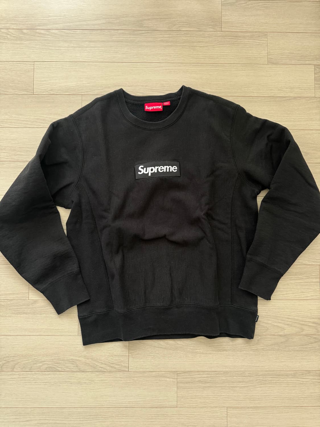 슈프림 박스로고 크루넥 블랙 FW18 상품이미지4