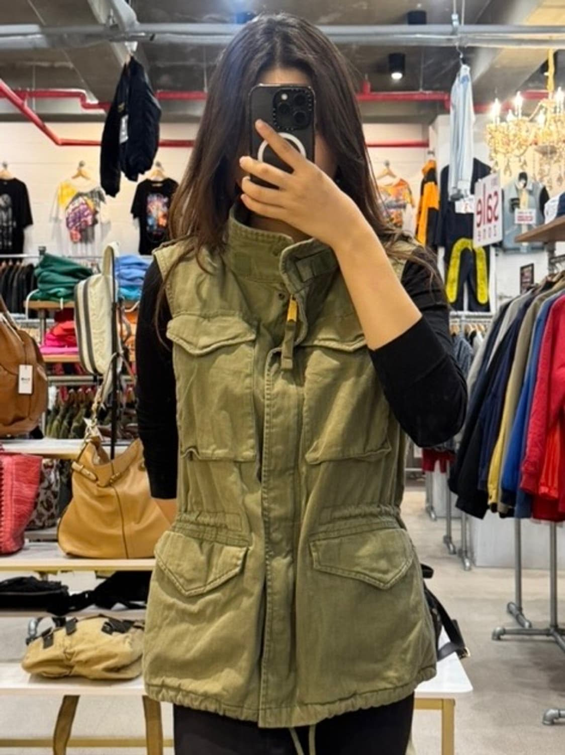 데님 앤 서플라이 카키 베스트 상품이미지4