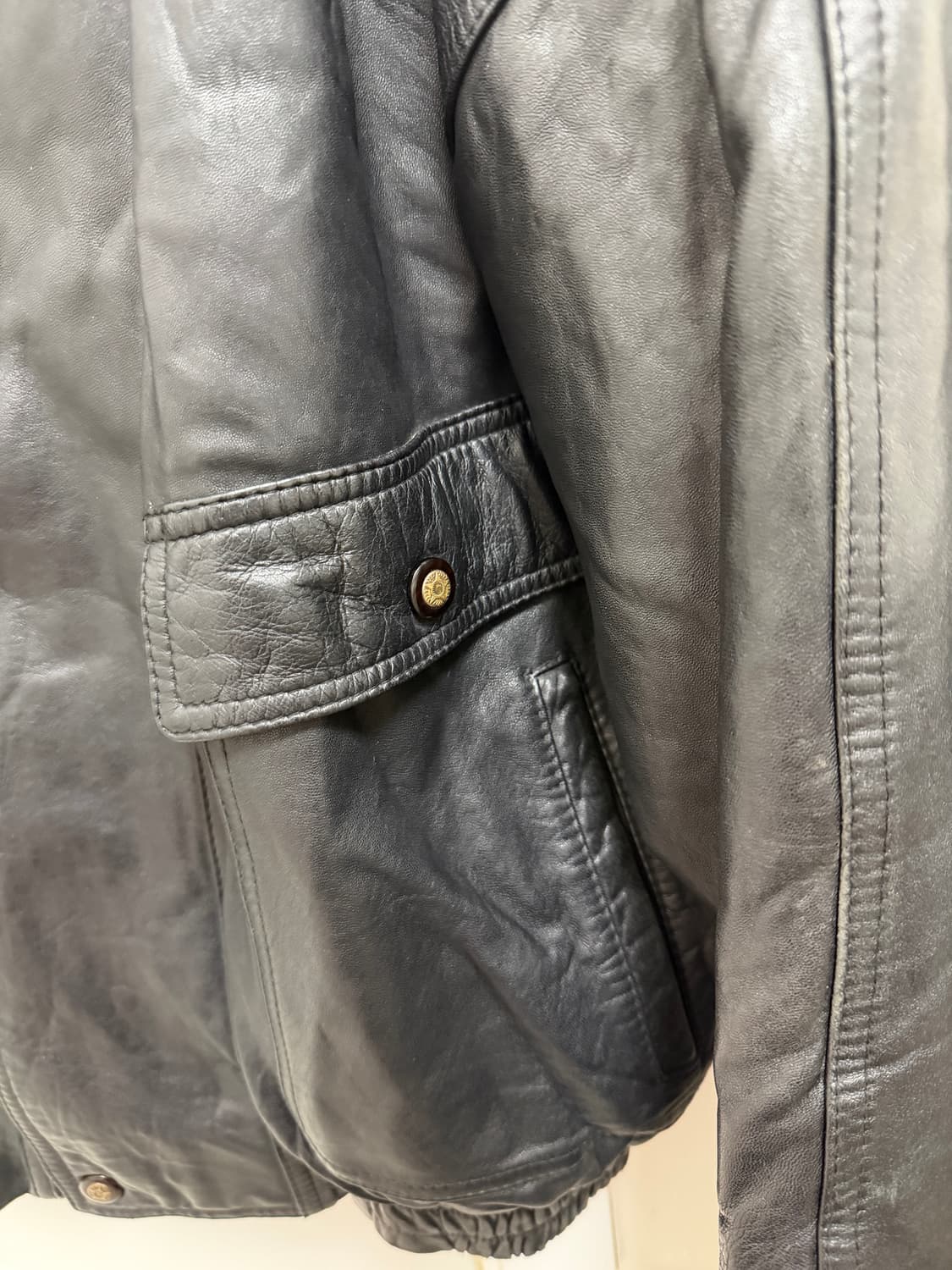 빈티지 양가죽 자켓 오버핏 리얼레더 상품이미지6