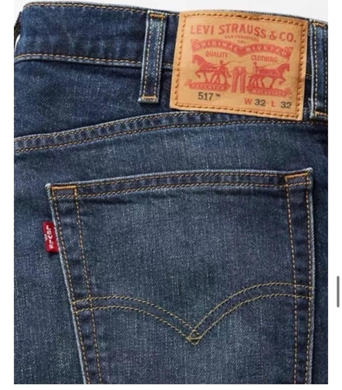 (32) 새상품 리바이스 517 부츠컷 다크 워시 데님 상품이미지3