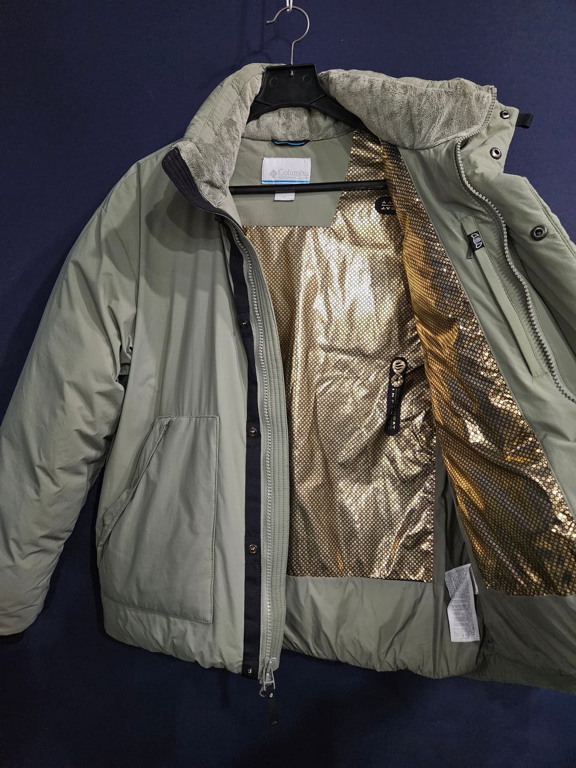 콜롬비아 옴니히트 라이트카키 그럼 105 구스다운 패딩  상품이미지8