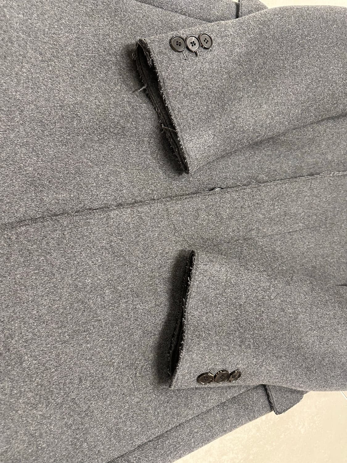 토니웩 컷팅 캐시미어 체스터필드 코트 L 그레이 상품이미지3