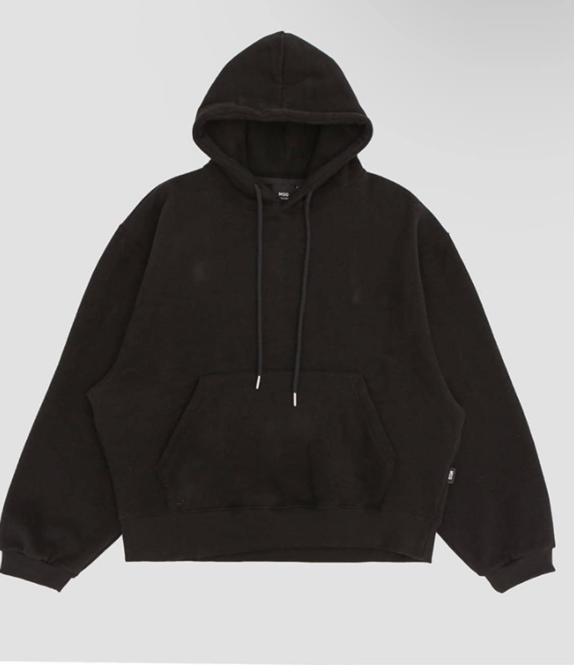 새제품 MOO 엠오오 피치스킨 벌룬오버 기모 후드 상품이미지2