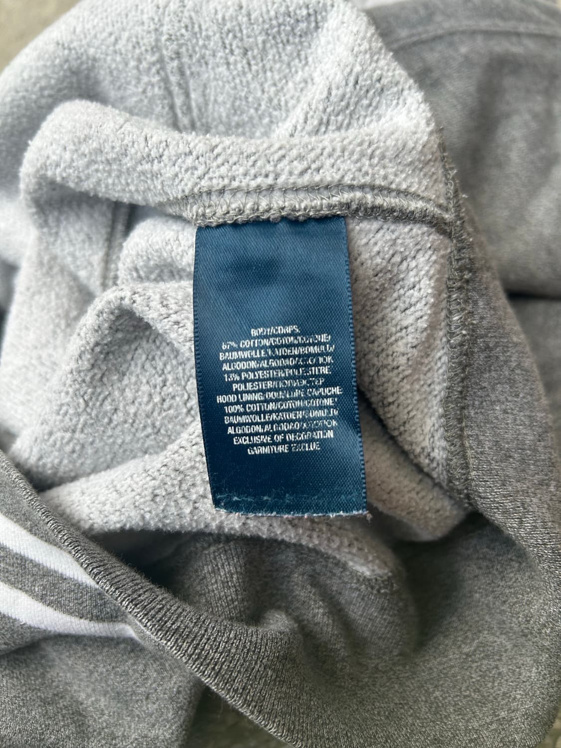 *rare* 2000s polo 폴로 그레이 빅포니 스트라이프 후드티 상품이미지3