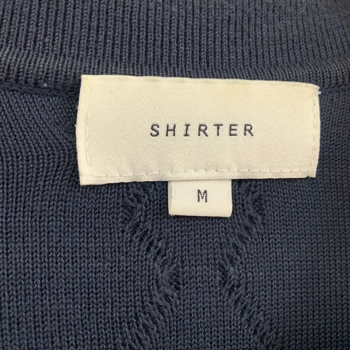 M SHIRTER 셔터 로고 패턴 하프 반팔 니트 가디건 상품이미지5