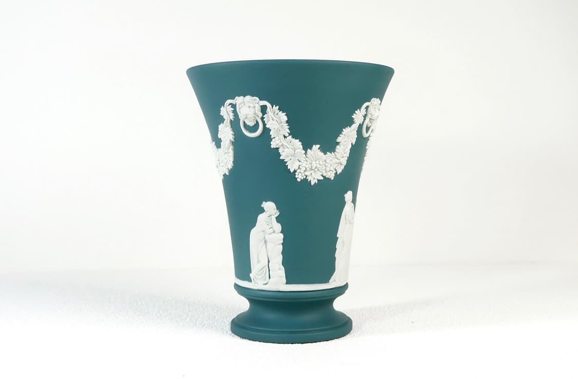 [영국엔틱] 웨지우드 제스퍼웨어 틸그린 사자머리 라지 베이스 화병 상품이미지6