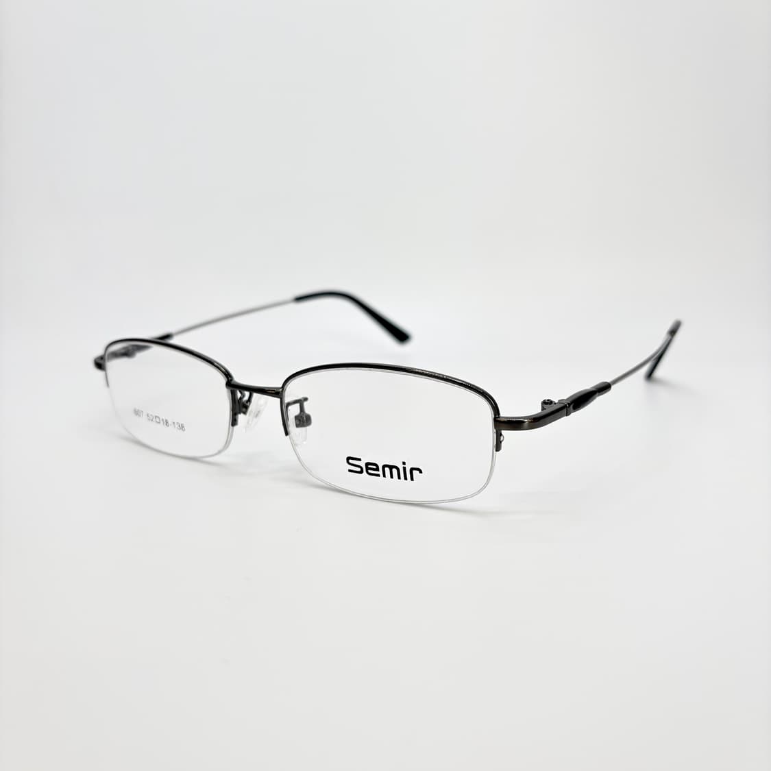 SEMIR 실버 스퀘어 반무테 빈티지안경 상품이미지1