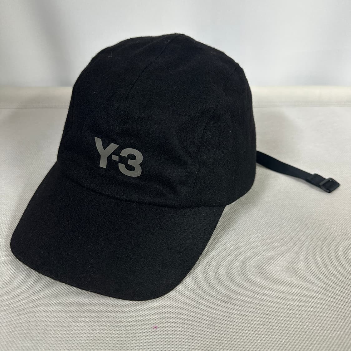 요지야마모토 Y-3 로고패치 롱스트랩 울 베이스볼 캡 상품이미지1