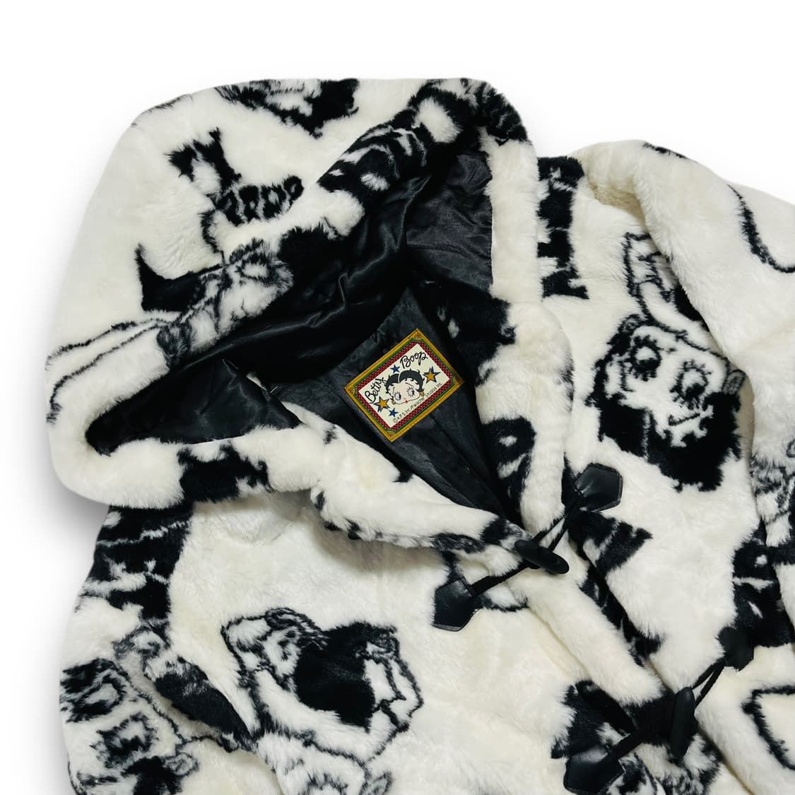 베티 붑 90s 킨키 아트 퍼 빈티지 후디 더플 코트 상품이미지3