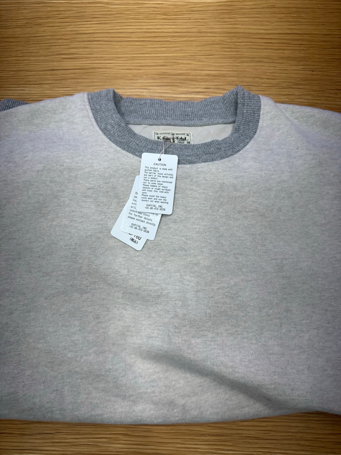 새상품)캐피탈 탑 플리스 비부악 빅 스웨트셔츠 패키쉬 마리아 그레이 상품이미지3