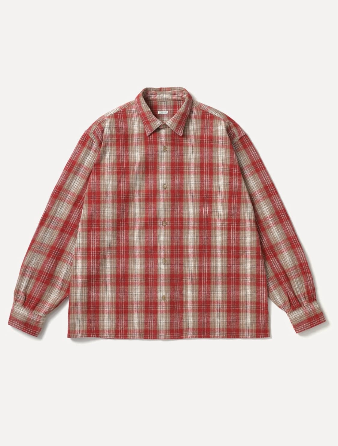 [4] A.presse 아프레쎄 빈티지 코튼 실크 넵 트윌 체크 셔츠 상품이미지1