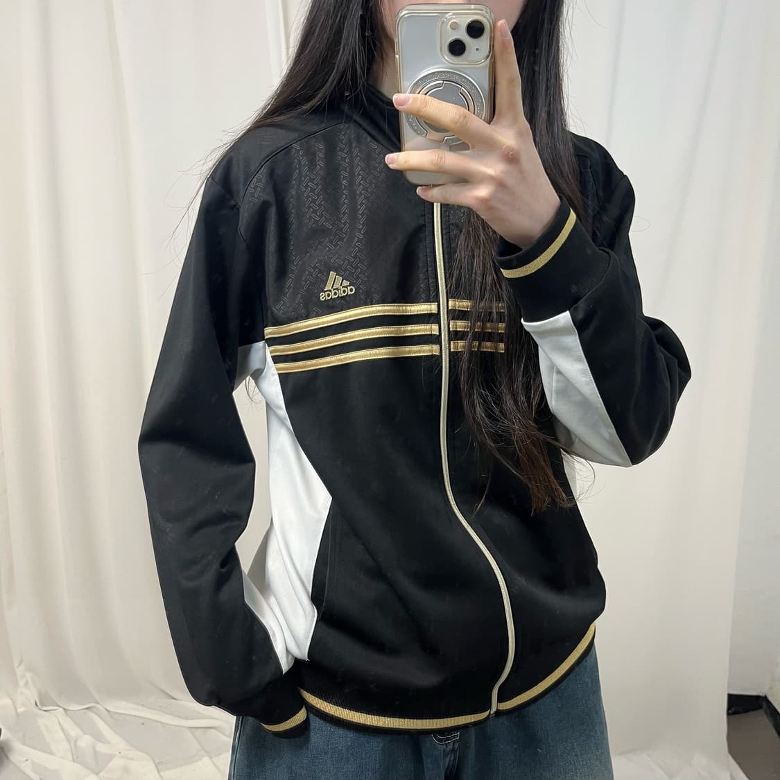 Adidas White Panel Black Gold Jersey 상품이미지3