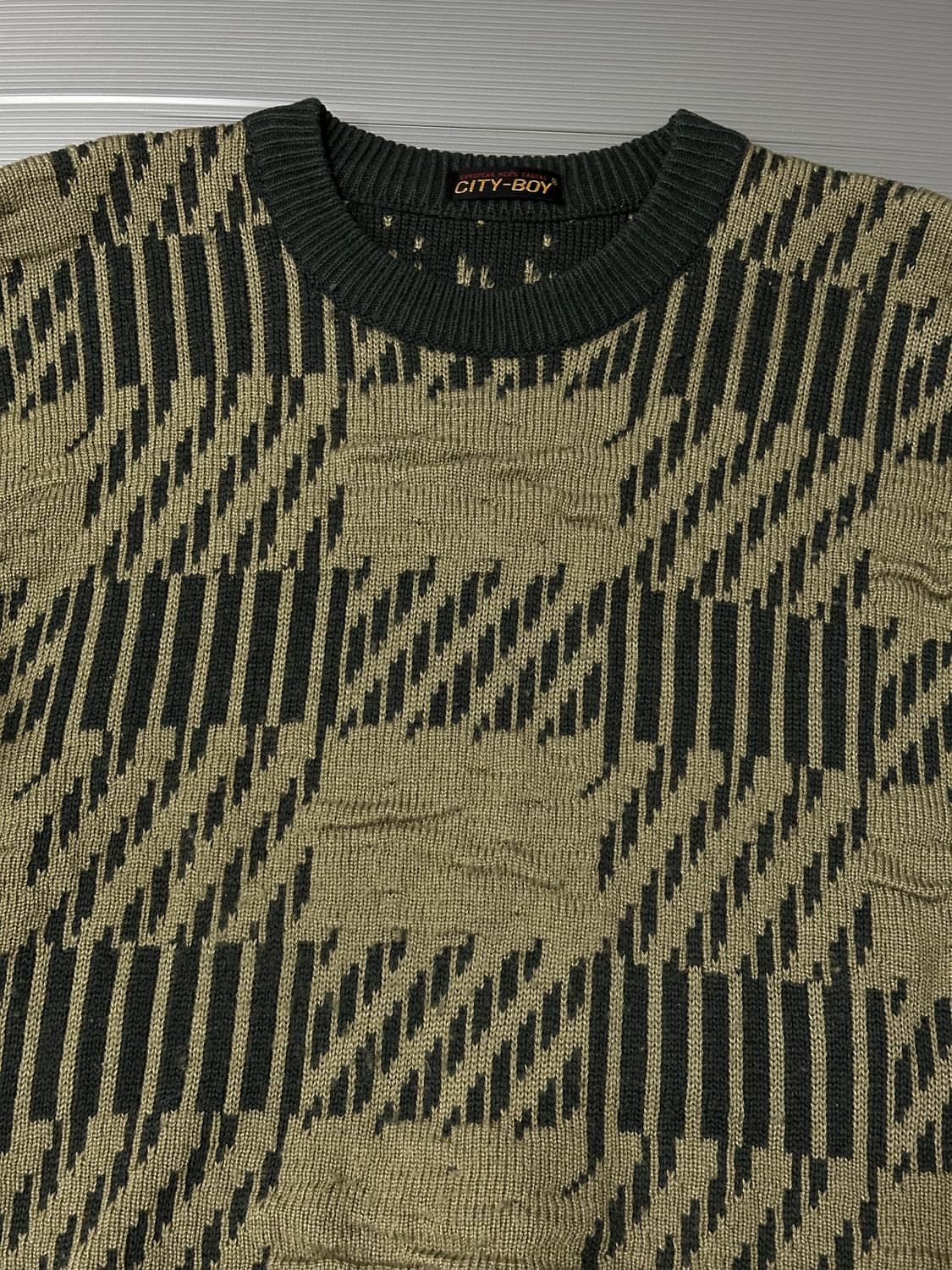 빈티지 긴팔 니트 카키  상품이미지2