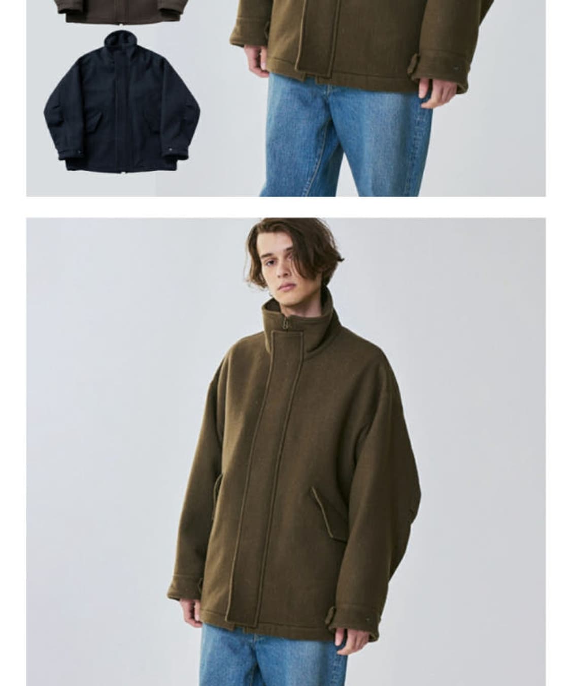 캡틴선샤인 숏밀코트 로덴 그린 40 상품이미지4