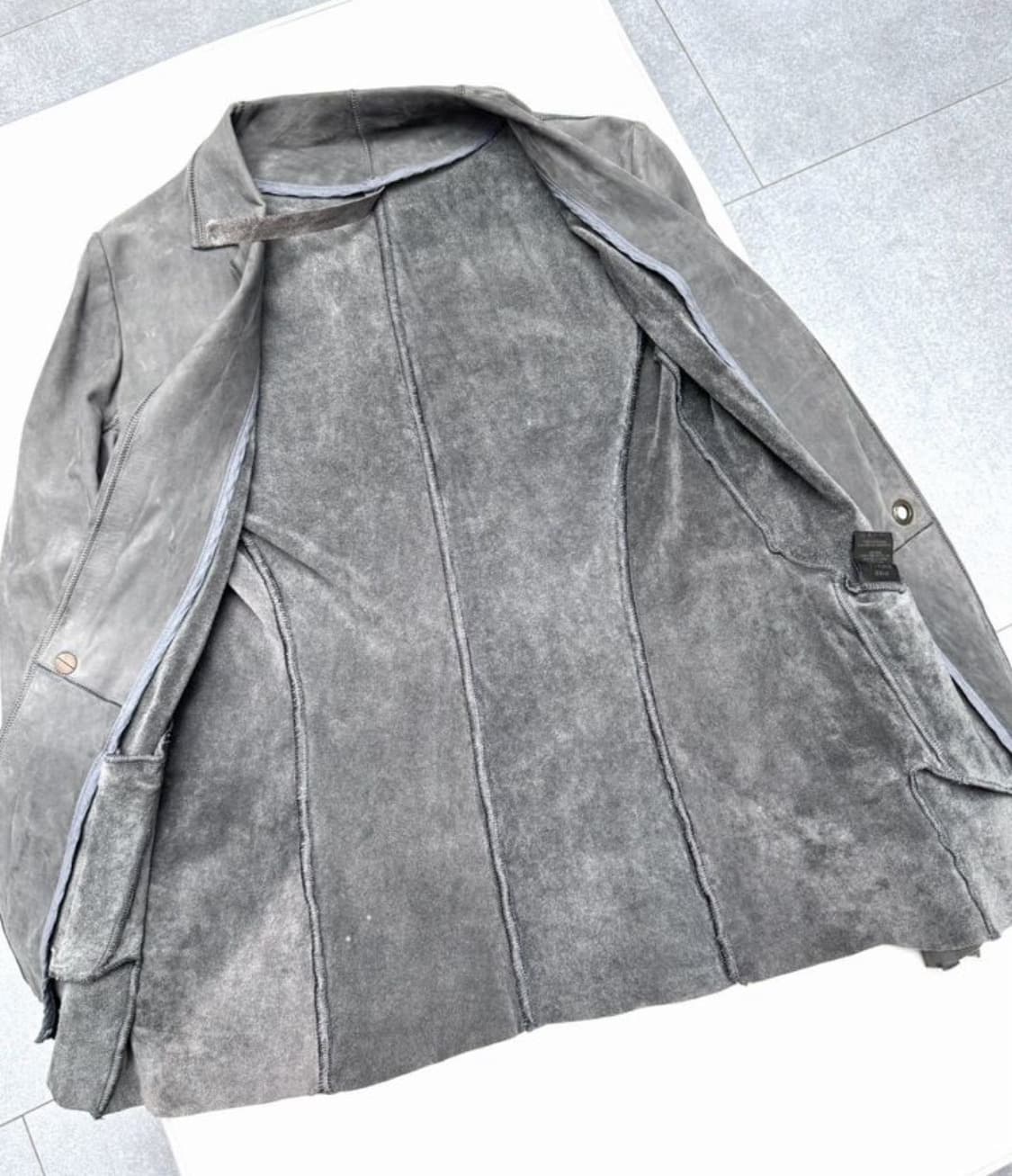 ISAAC SELLAM 아이작 셀럼 싱글재킷(레더-칼프 스킨)해외발송 상품이미지5