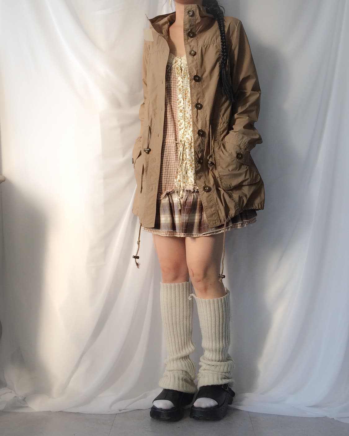 High neck hood cotton jacket 상품이미지7