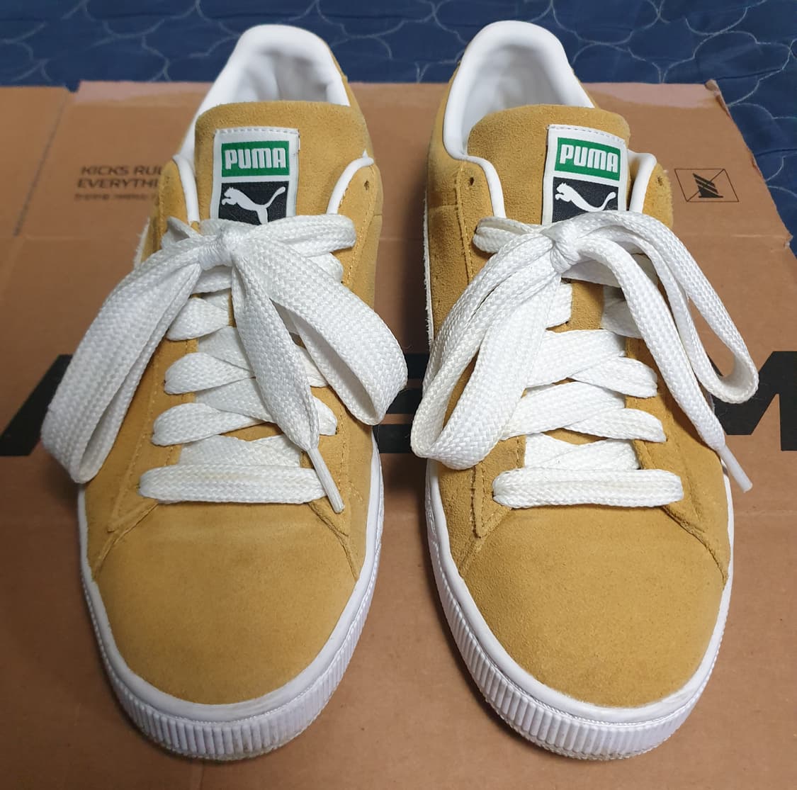 푸마 스웨이드 클래식 왕끈 커스텀 스니커즈 머스타드 (265) 상품이미지3
