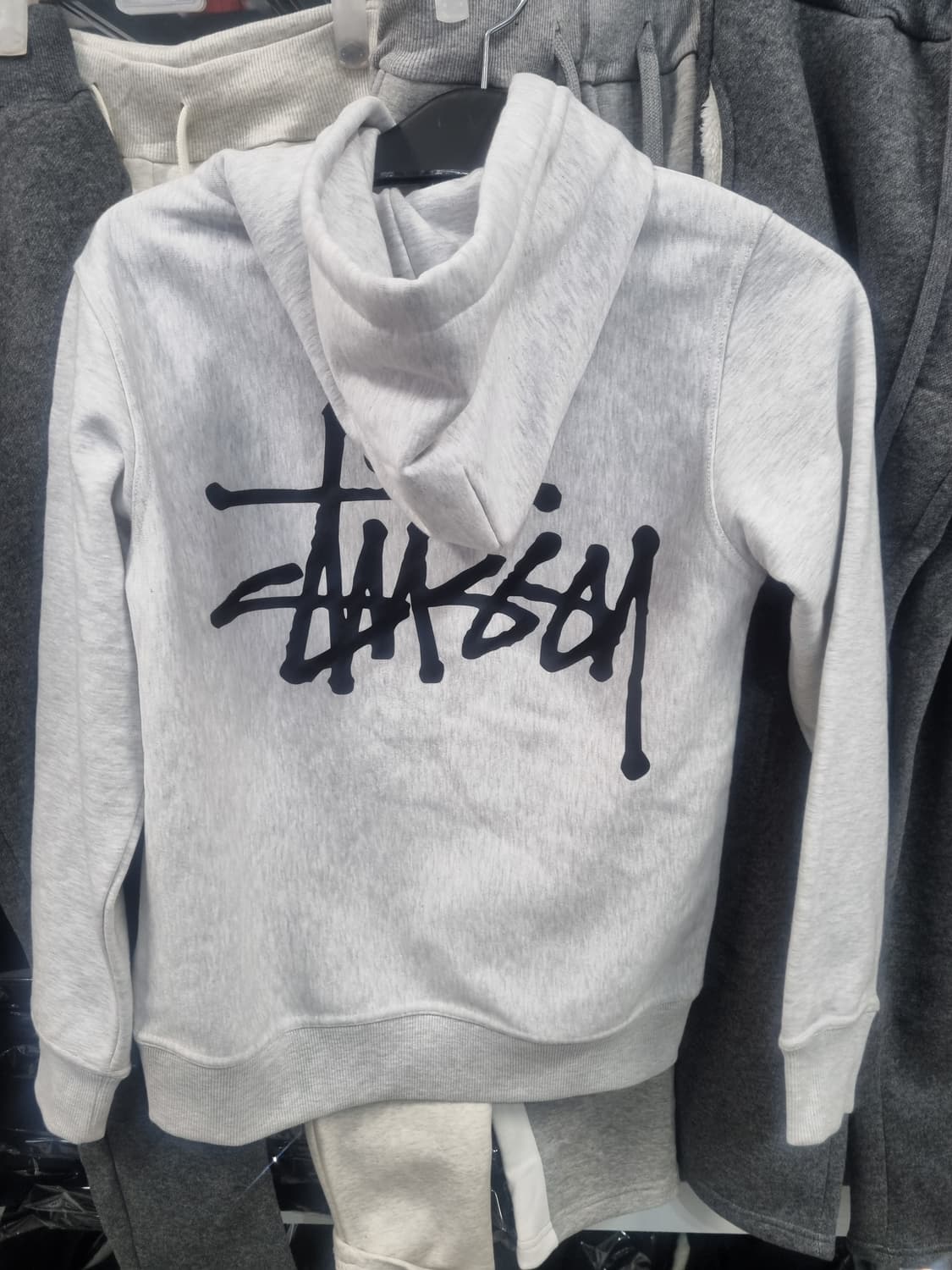 스투시후드 기모 블랙/그레이 M,L,XL 상품이미지2