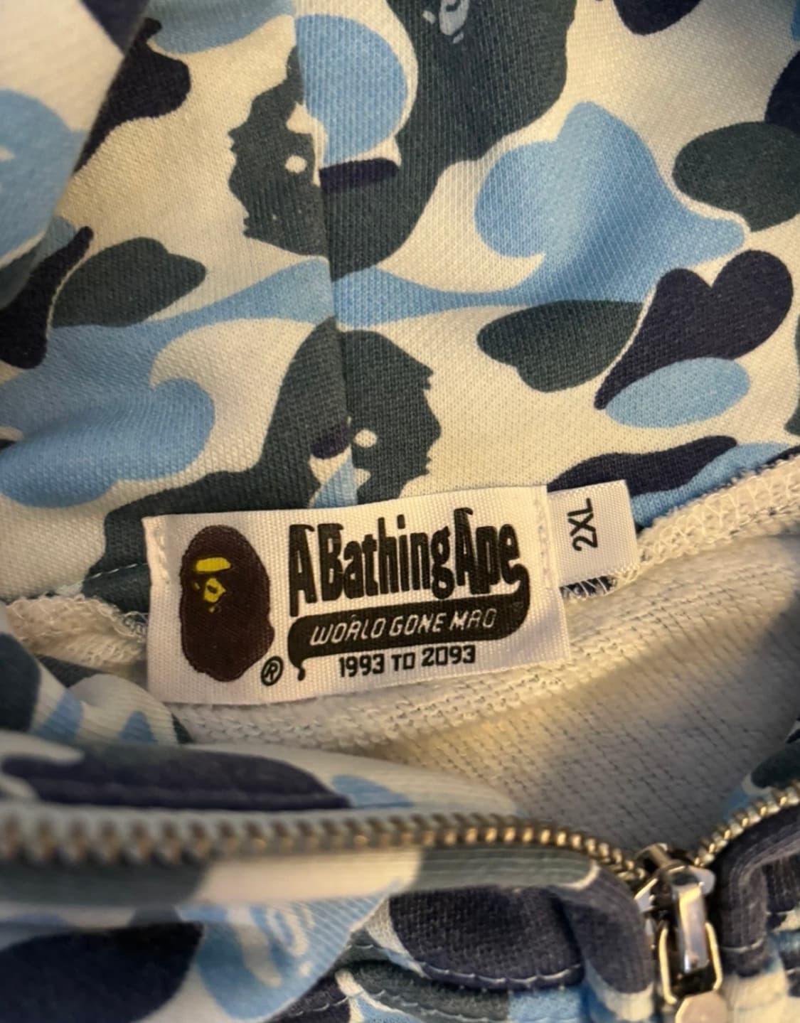 베이프 ABC 카모 샤크 풀 집 후드 블루 (정품)급처 상품이미지2