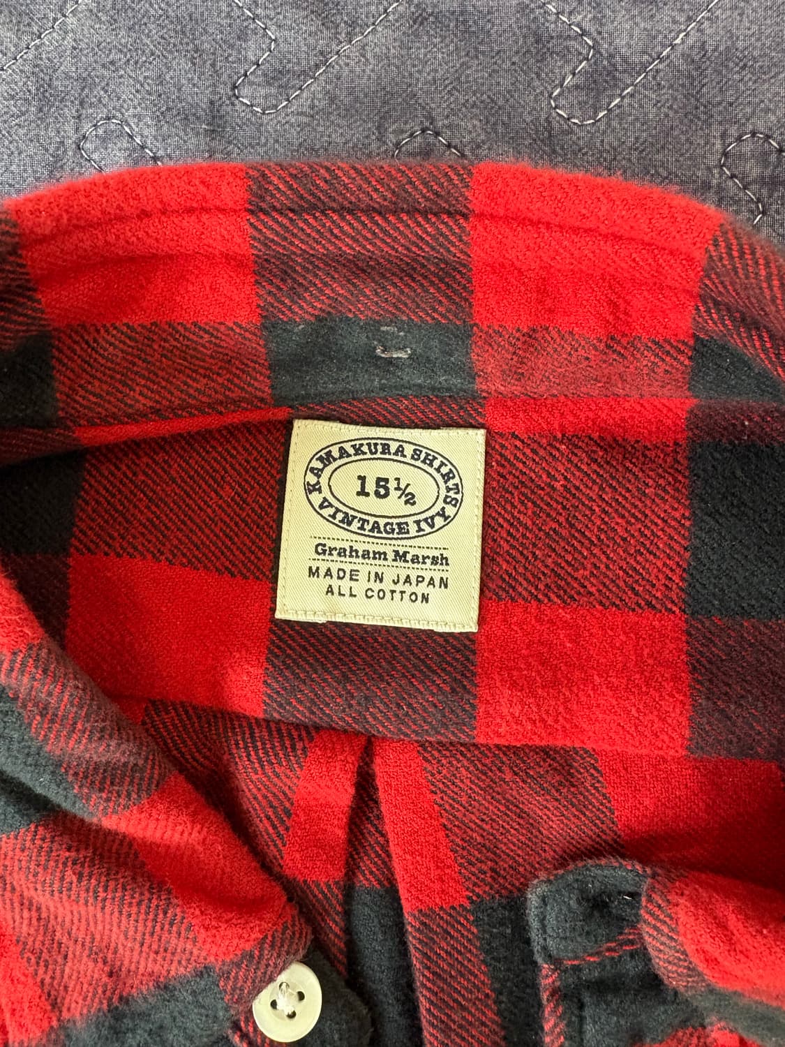 가마쿠라 버팔로체크 플란넬 셔츠 상품이미지4