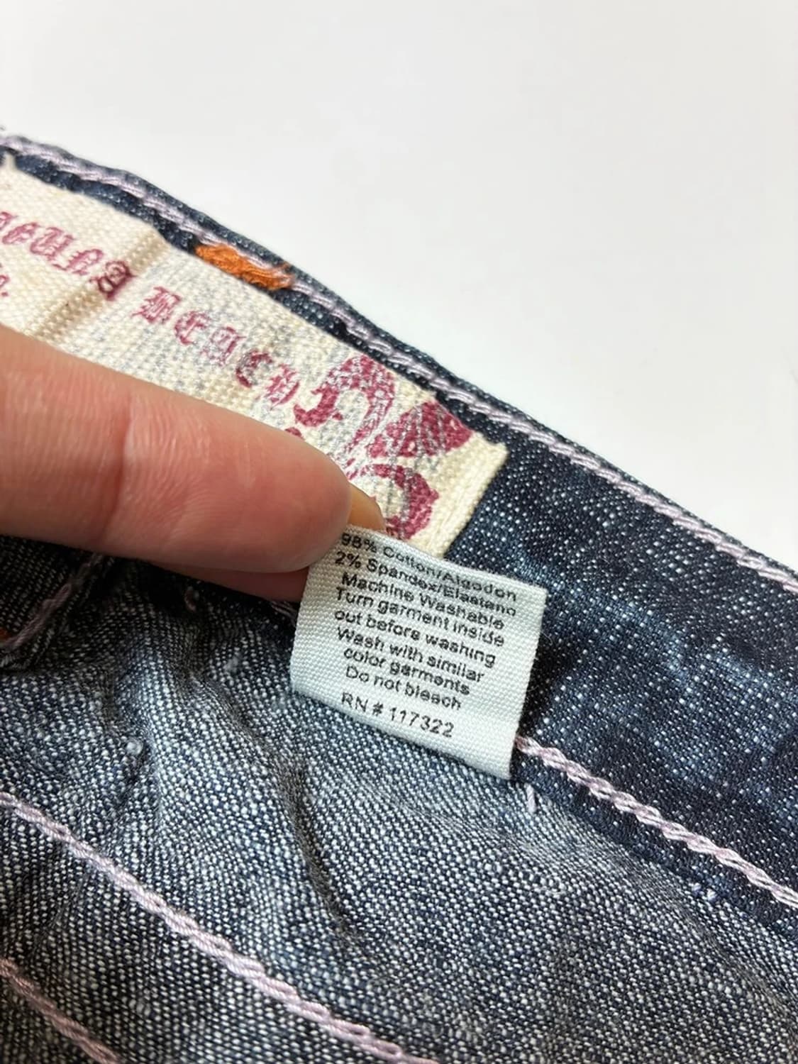 라구나비치00'sY2K 펑크데드스탁 스컬스티치 자수 데님팬츠 PN8832 상품이미지10