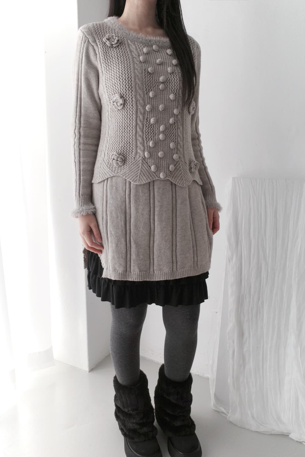 flower long knit 상품이미지7