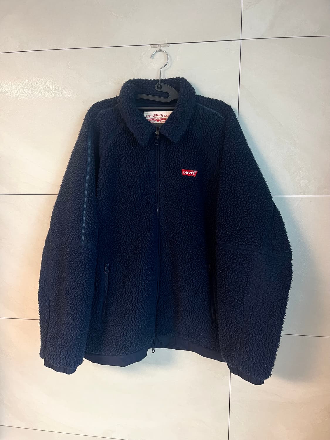 리바이스 네이비 뽀글이 플리스 자켓 (L size) 상품이미지3