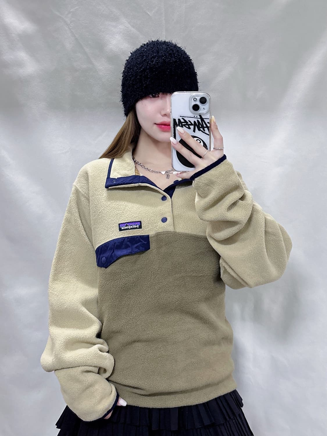 파타고니아 신칠라 버튼 플리스 반집업  상품이미지1