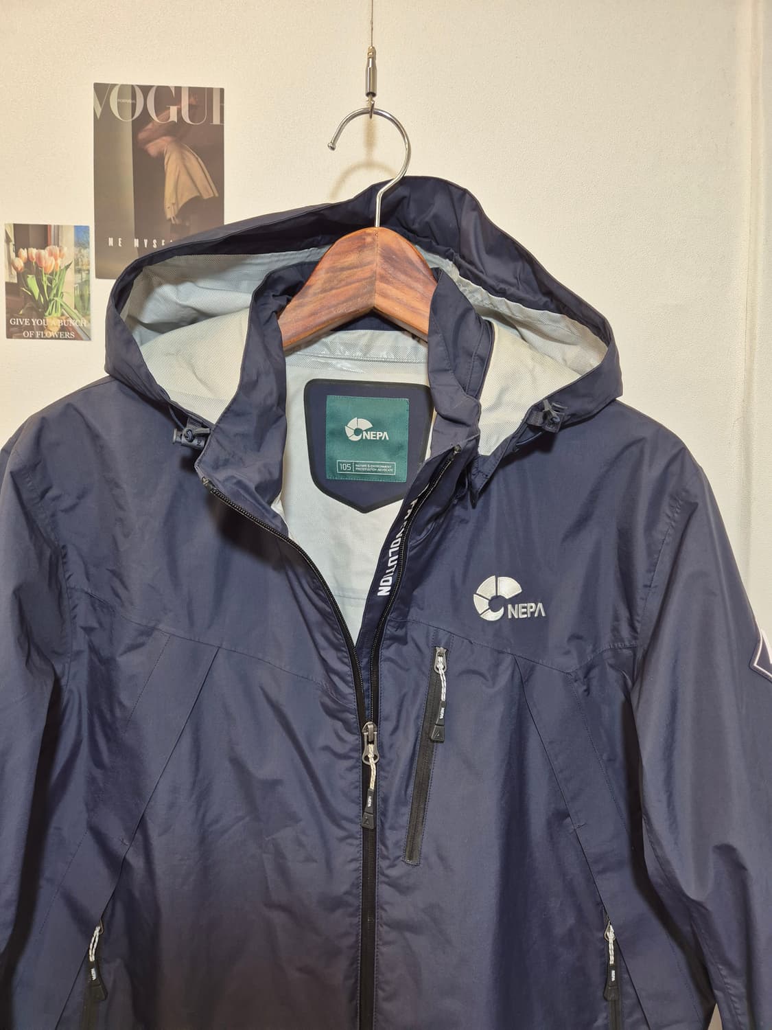 네파 네이비 색상의 후드 바람막이 105
사이즈  상품이미지2