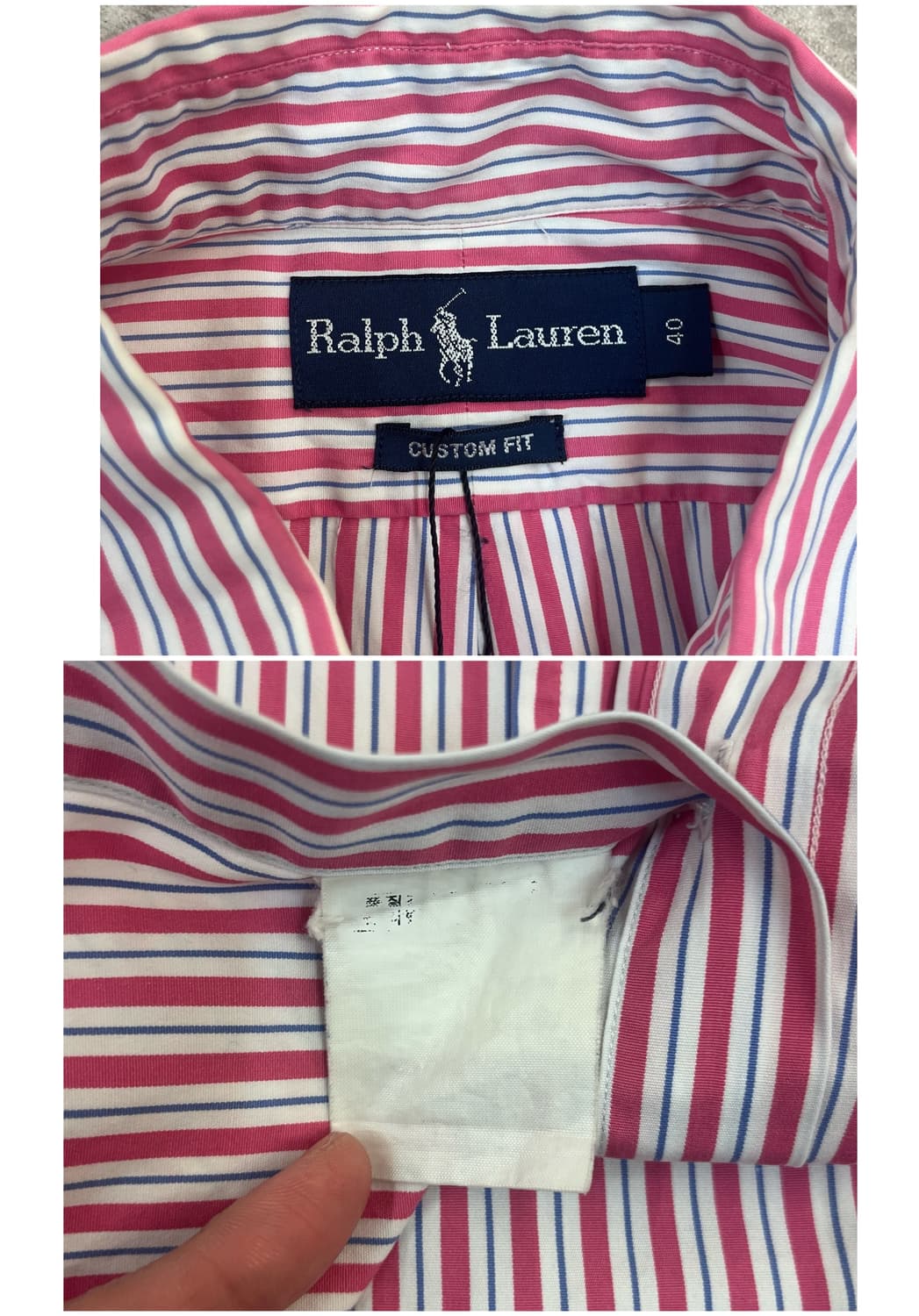 폴로 랄프로렌 스트라이프 반팔 셔츠 핑크 40 #csz4065 상품이미지4