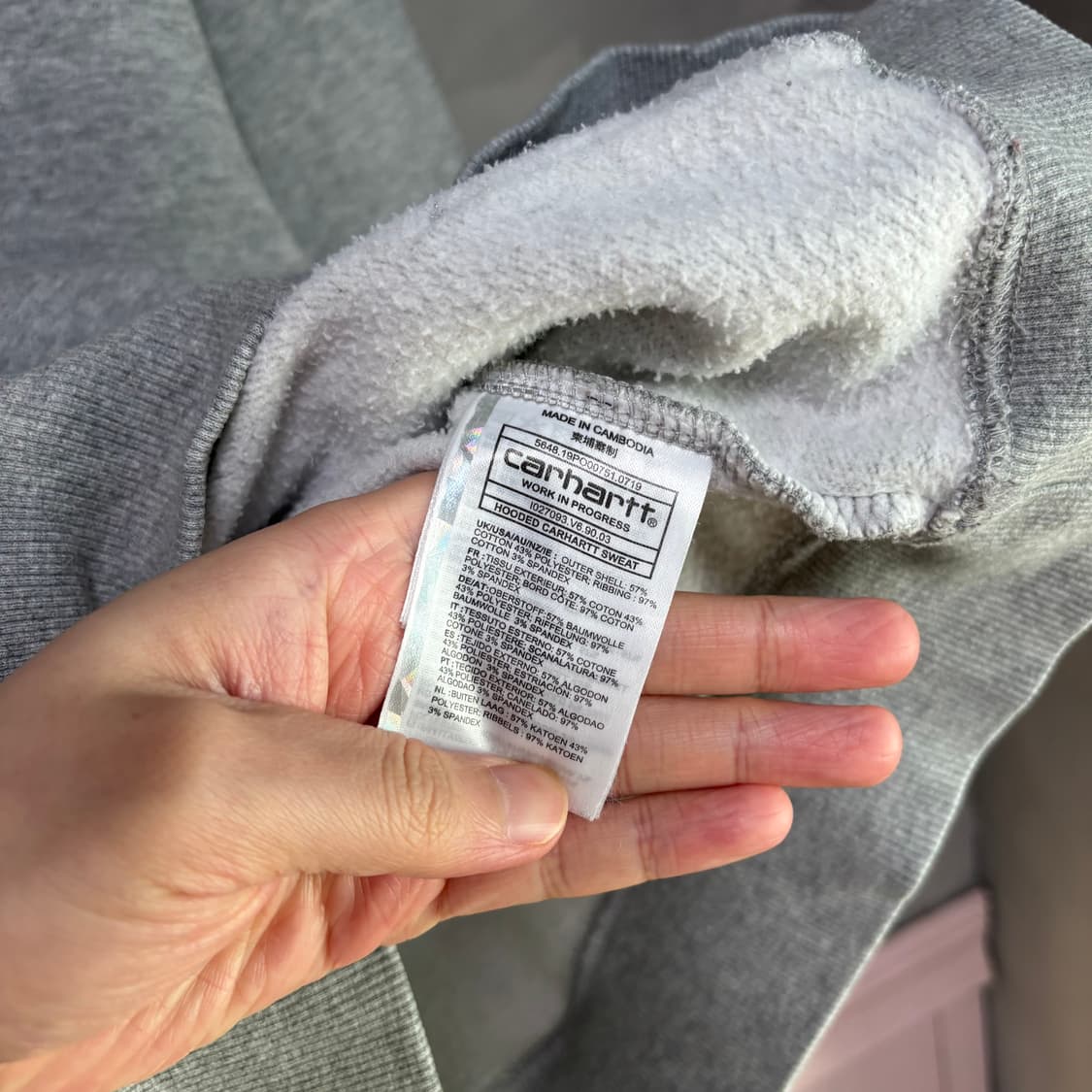 칼하트 wip 후드 그레이 상품이미지3