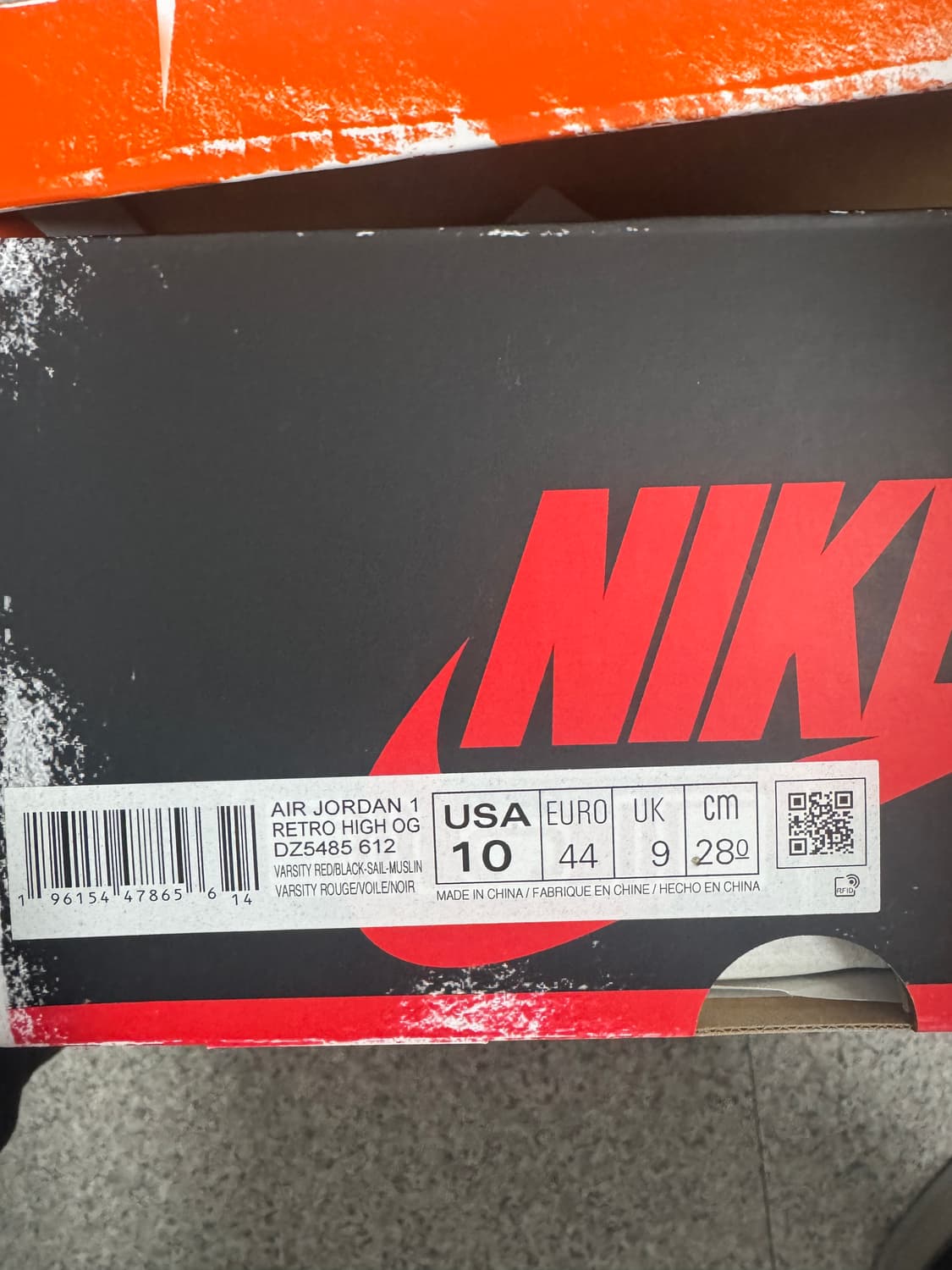 2022 나이키 시카고 로스트앤파운드 280사이즈(노크랙)팝니다 상품이미지3