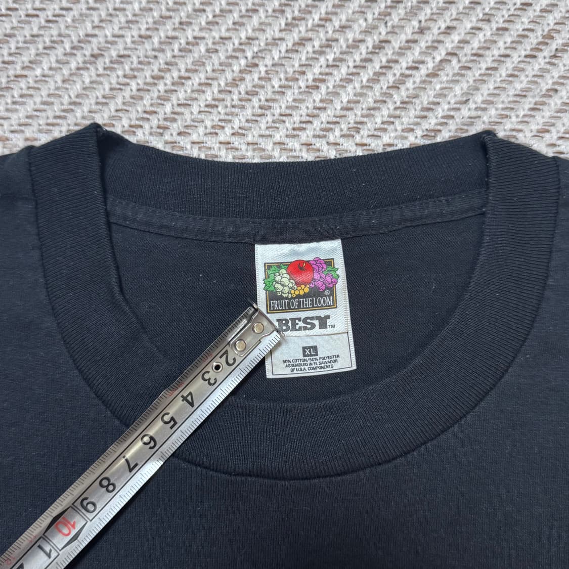 (XL) 90s 빈티지 DARE 블랙 티셔츠 후룻 상품이미지2