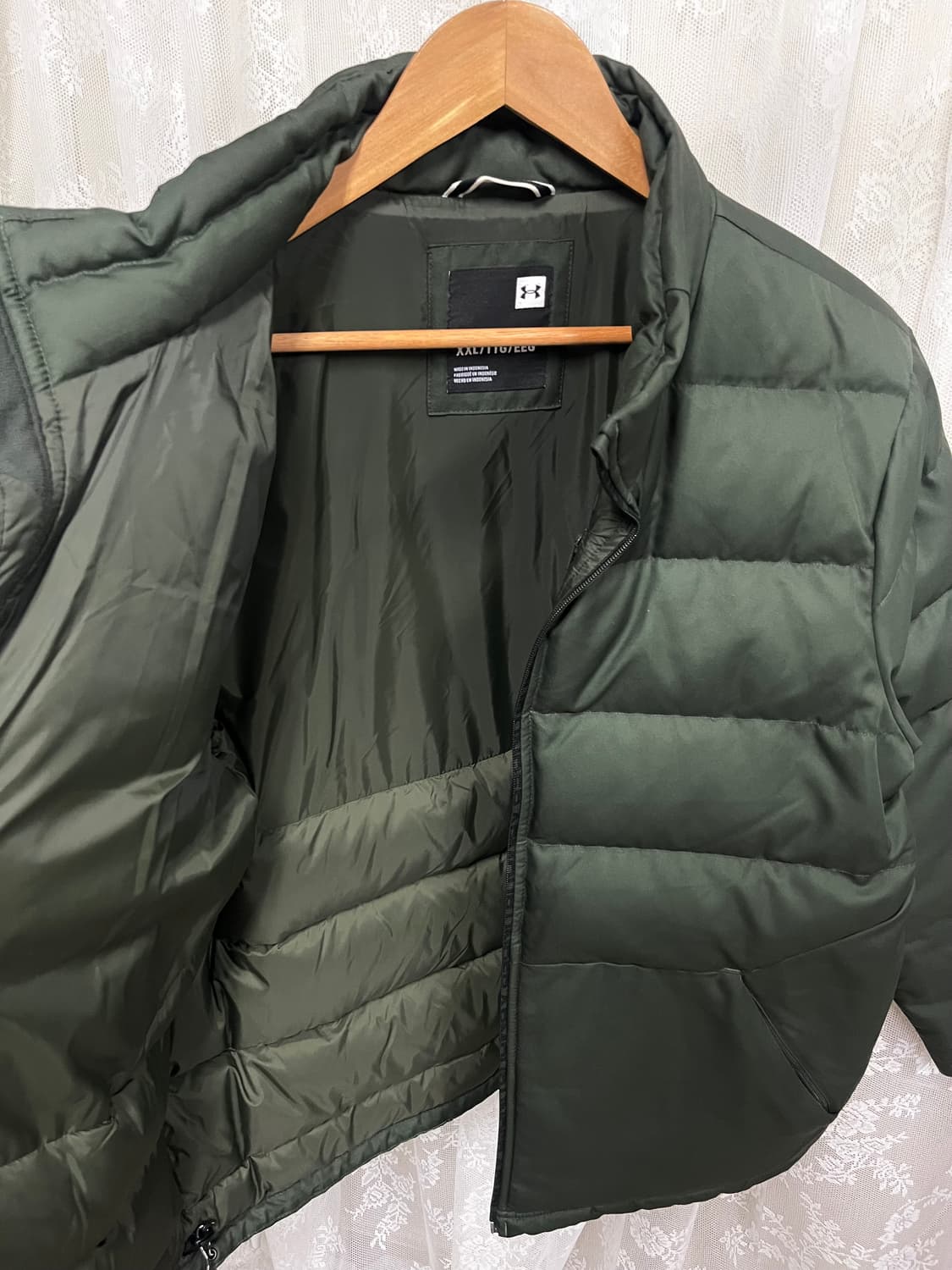XXL) 언더아머 덕다운 패딩 점퍼 그린 상품이미지4