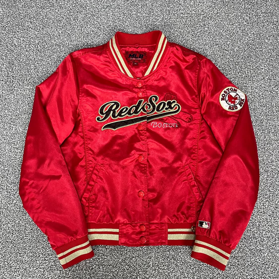 <MLB 광택 워싱 크롭 비즈 자켓> No.1384 상품이미지3