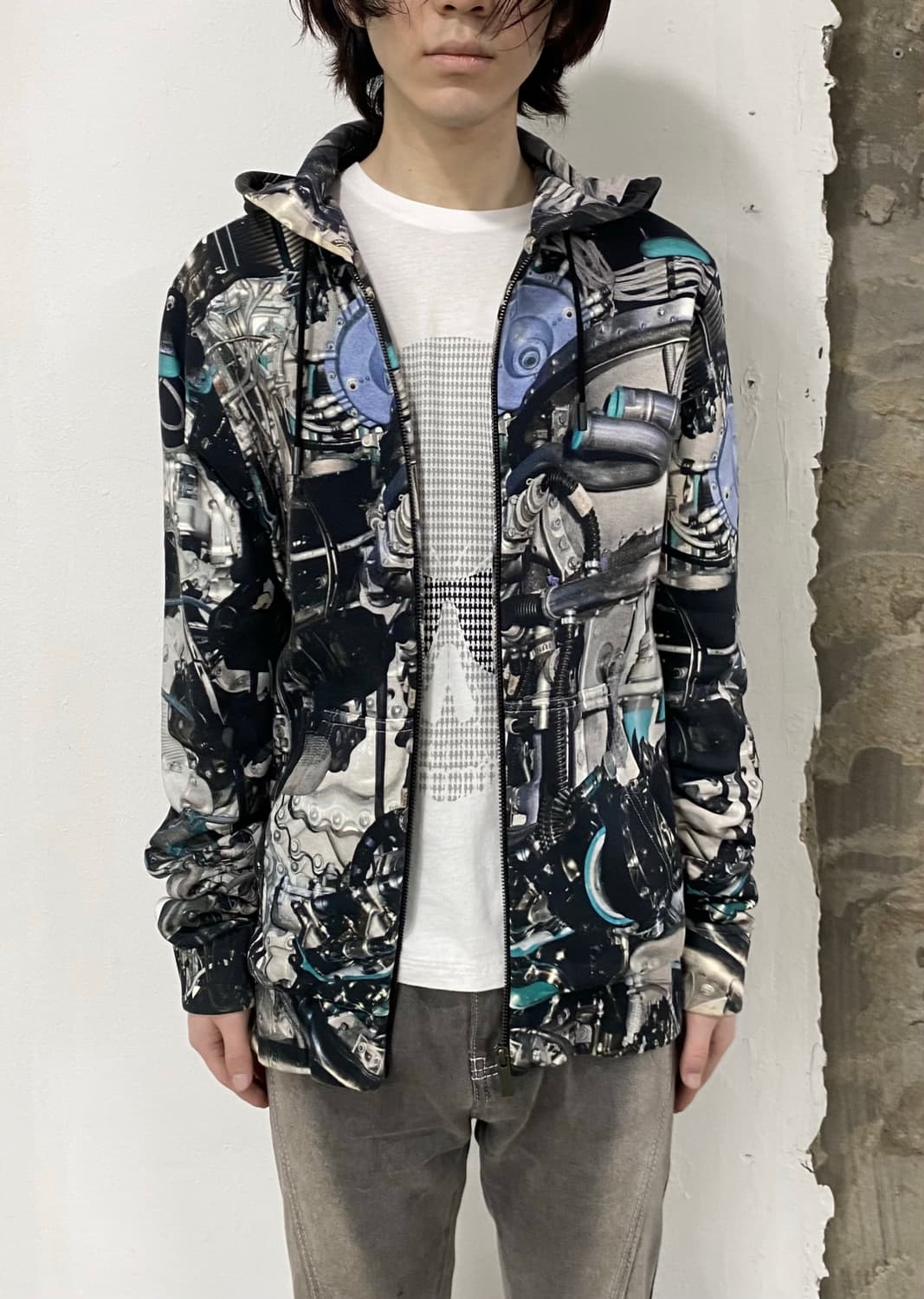 크리스토퍼 케인 2012SS 메카닉 엔진 후드 집업 상품이미지1