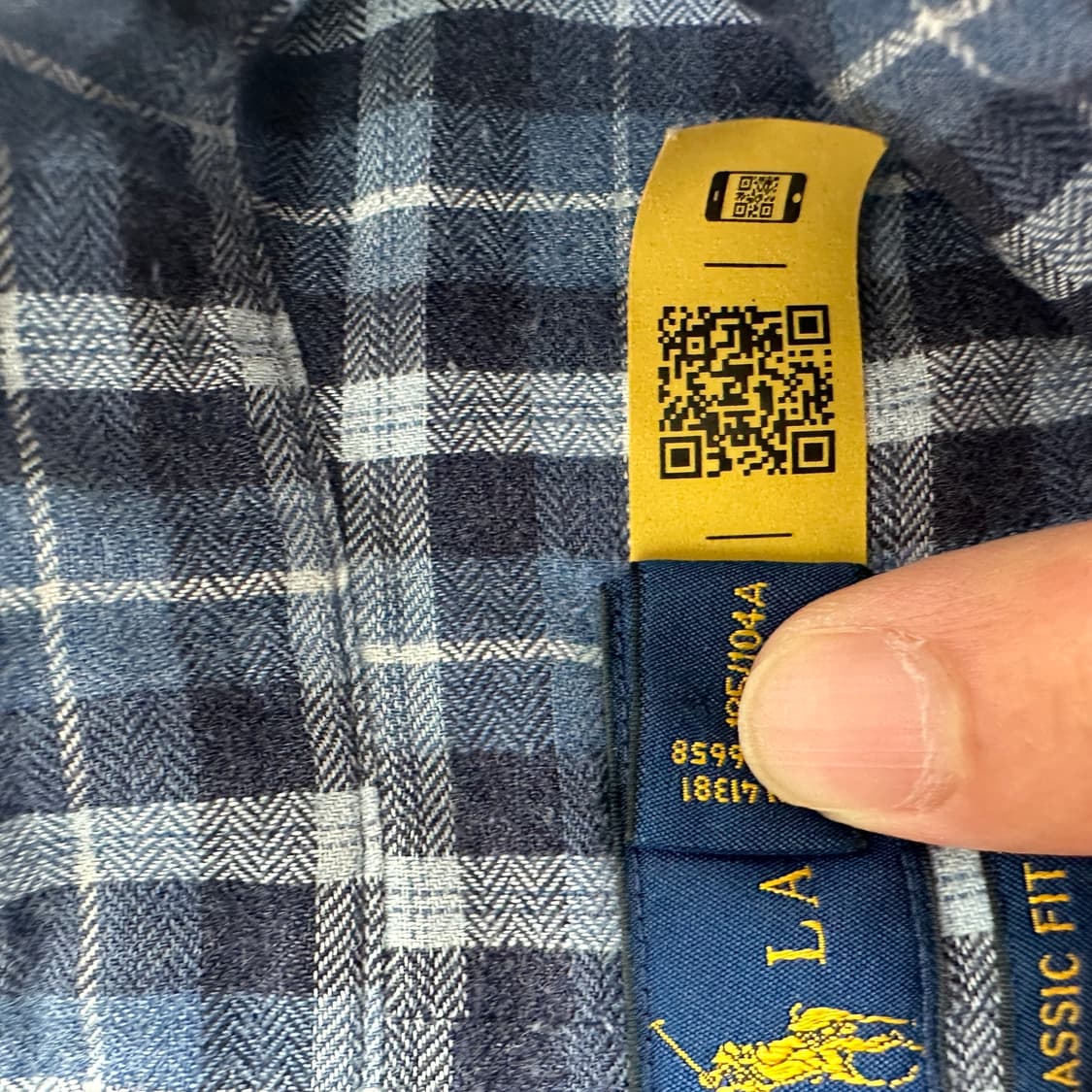 Polo 폴로 랄프로렌 현행 QR 울 타탄 셔츠 상품이미지5