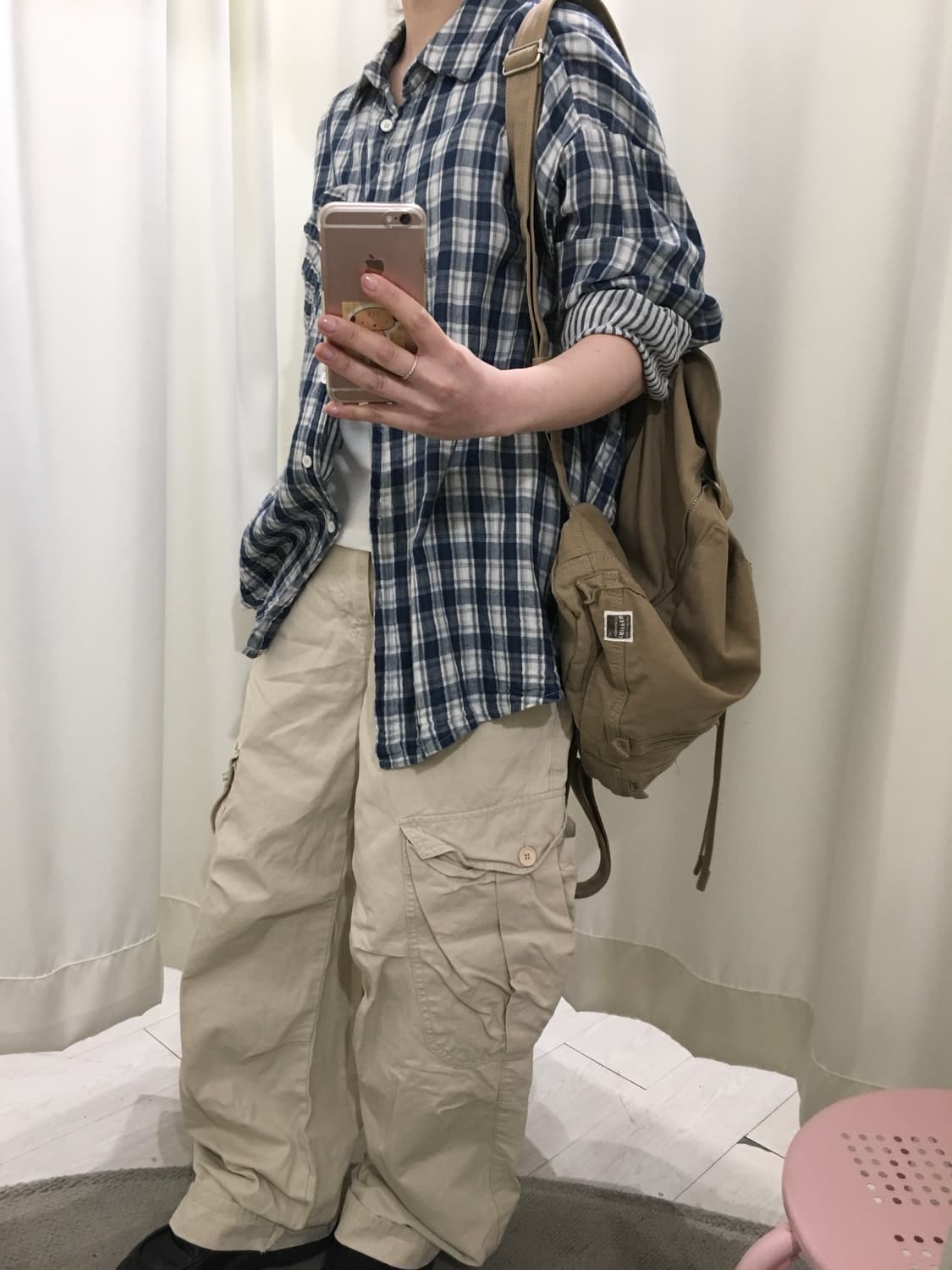 natural check shirt 상품이미지5