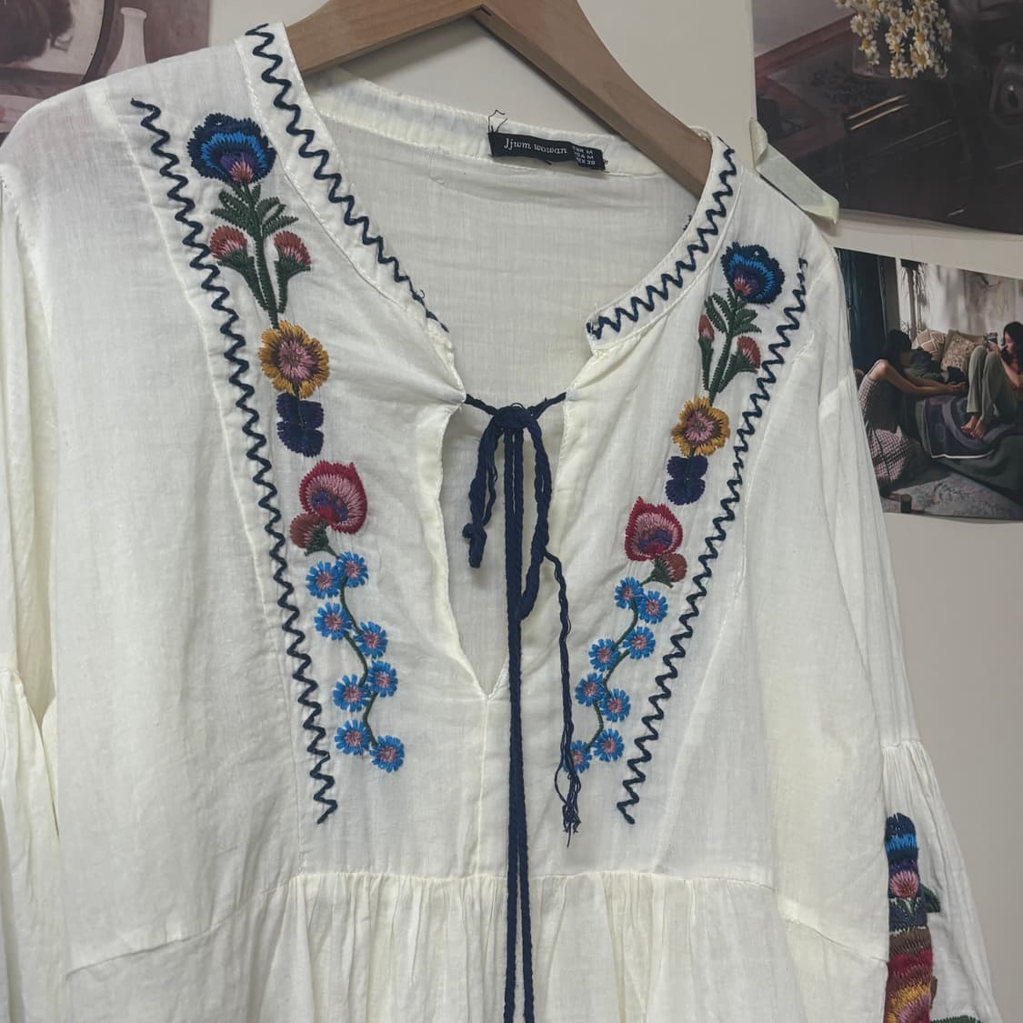 빈티지 모리걸 자수 블라우스 상품이미지3