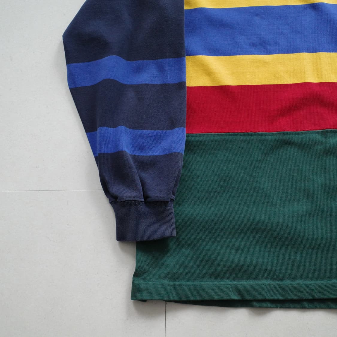 90s USA 폴로 로라이프 컬러블록 럭비셔츠 (XL)  상품이미지5