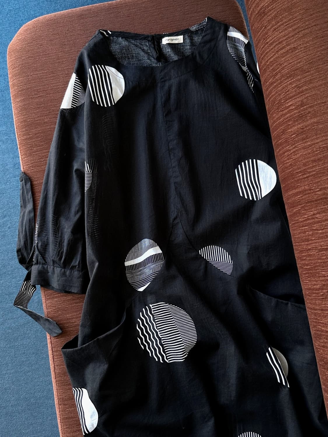 Cotton shirred panel design onepiece 상품이미지1