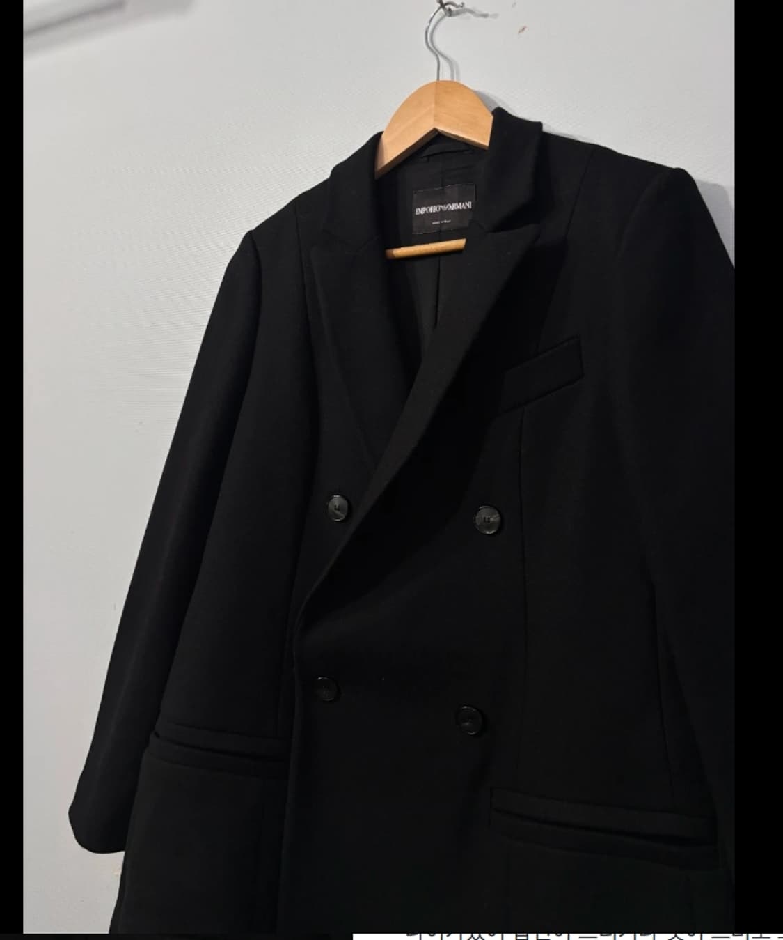 엠포리오 아르마니 블랙 더블 코트 ~66 상품이미지2